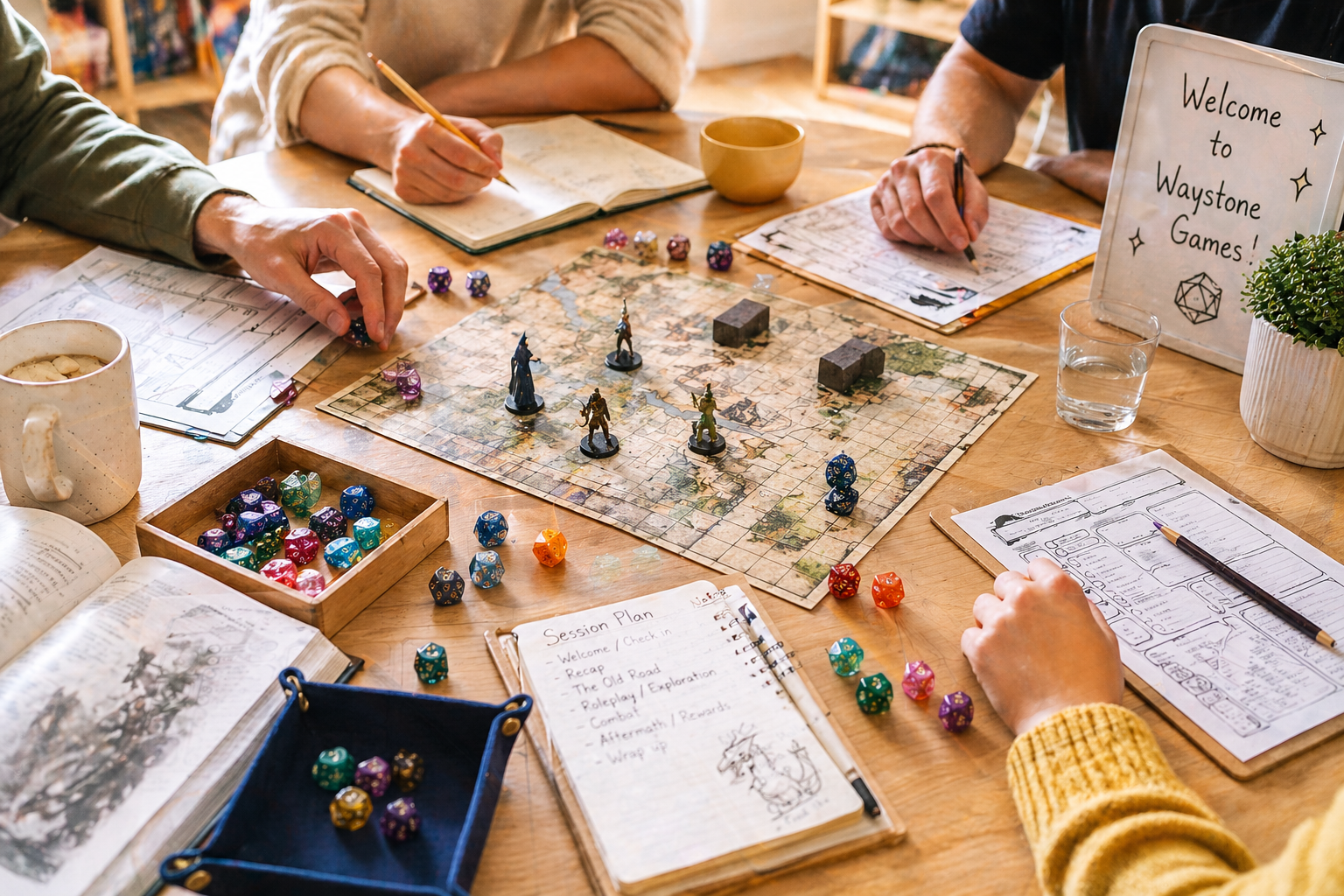 Guided tabletop roleplaying session in Port Macquarie